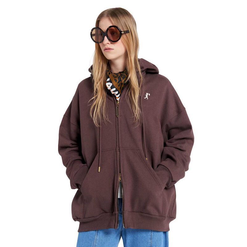 Karen Walker Oversized Hoodie Chocolate Brown image number 0